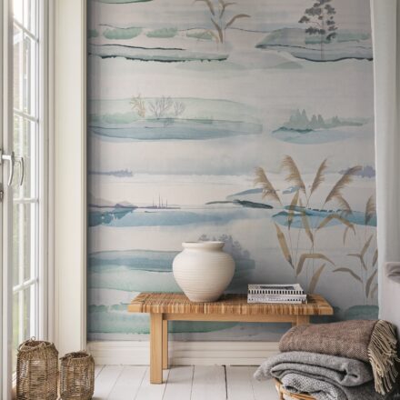 Skandináv vlies fotótapéta vízparti tájképpel