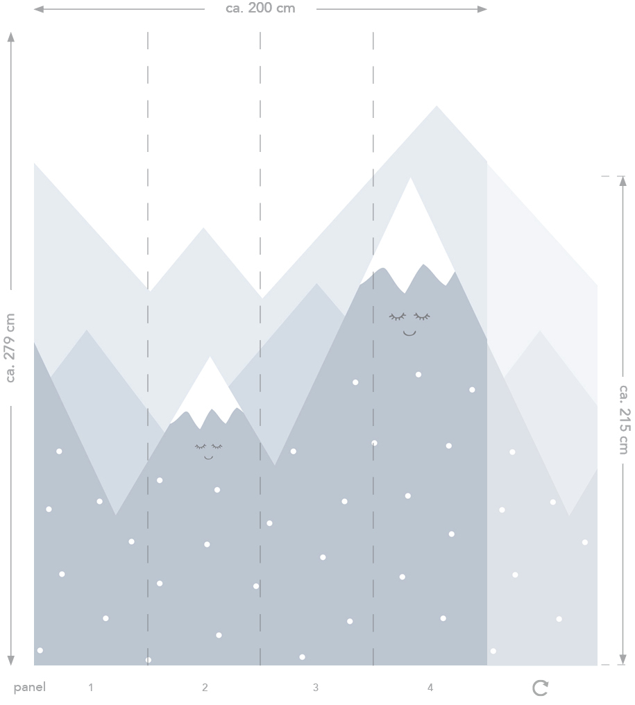 Szürkés kék skandináv hegyvidékes fotótapéta ES0055 (1)
