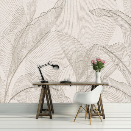 Vlies fotótapéta levél rajzolattal