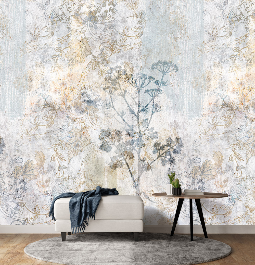 Minimalist Interior of modern living room 3D rendering