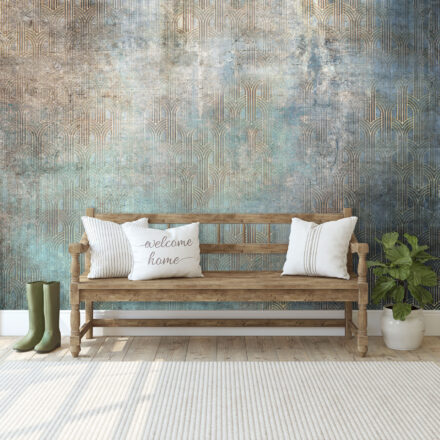 Artdeco mintás fotótapéta betonfal imitációval