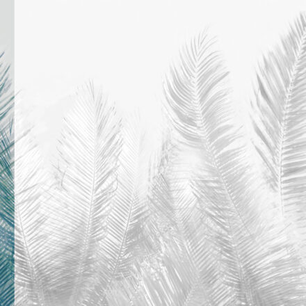 Kék pálmalevél árnyékok prémium vinyl fotótapéta JV0019 (2)