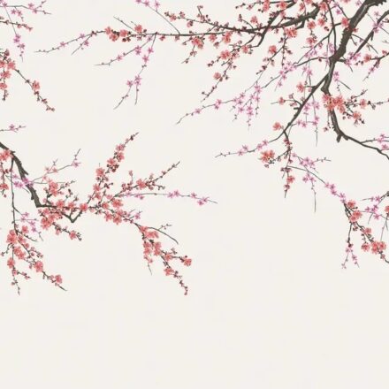 Rózsaszín cseresznyevirágos fotótapéta GB0163 (3)